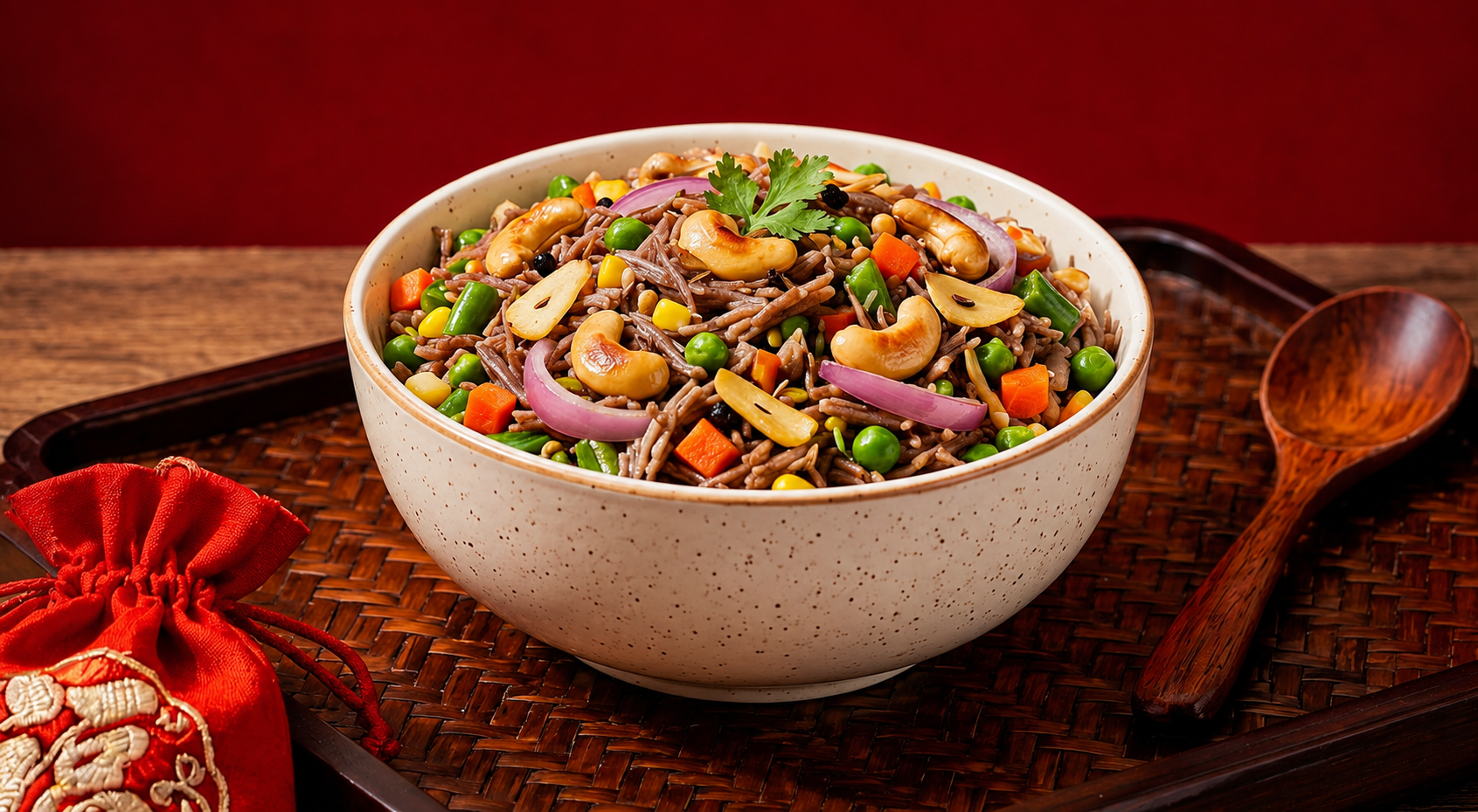 Aallya Onion Garlic Ragi Vermicelli Kara Upma