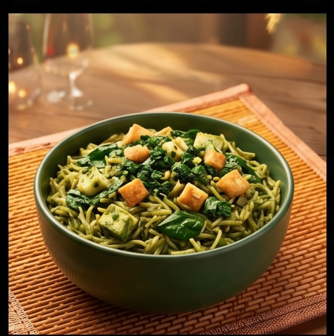 Aallya Spinach Roasted Vermicelli Kichadi